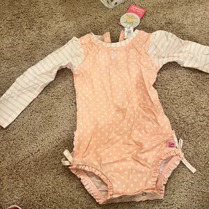Pink Polka Dot Kids One Piece